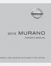 NISSAN MURANO 2016 OWNERS MANUAL